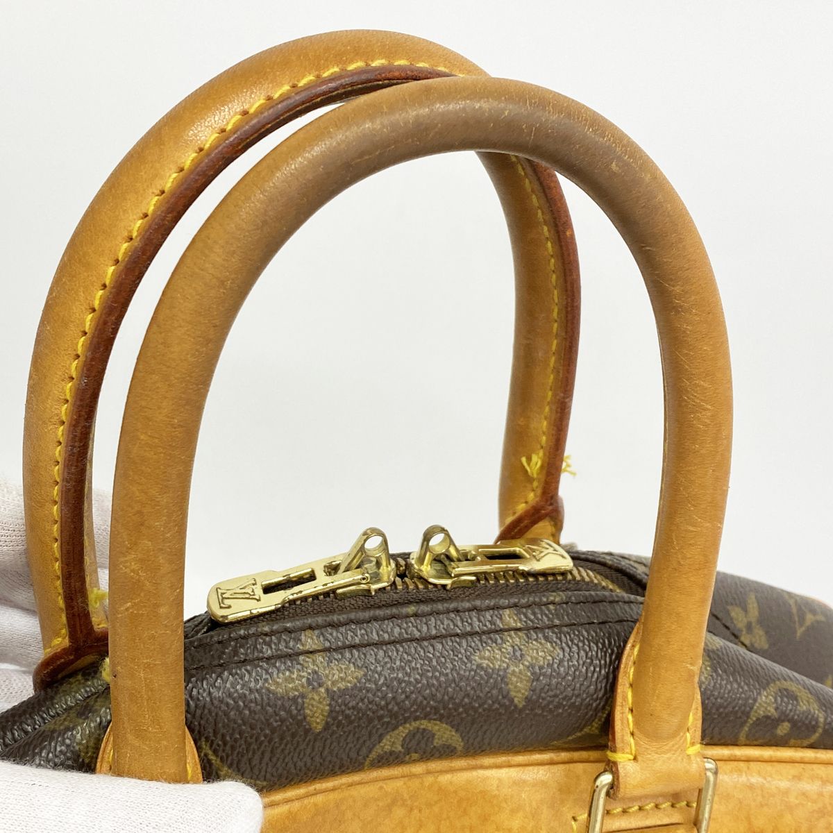 Louis Vuitton Handbag Monogram Deauville Brown — view 7
