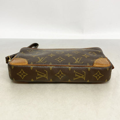 Louis Vuitton Clutch Monogram Marly Dragonne PM Brown — view 3