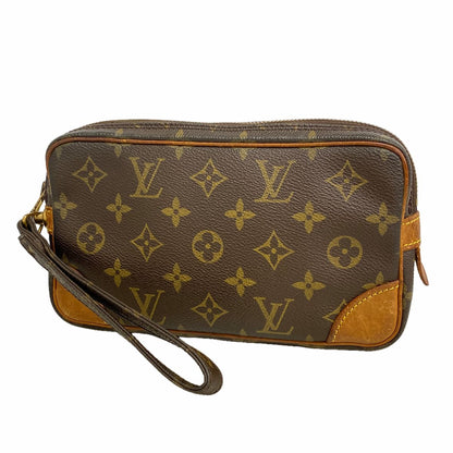 Louis Vuitton Clutch Monogram Marly Dragonne PM Brown