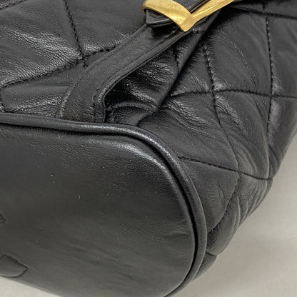 Chanel Backpack Quilted Lambskin Black Gold — view 6