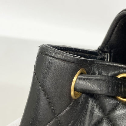 Chanel Backpack Quilted Lambskin Black Gold — view 7