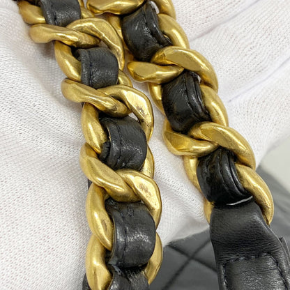 Chanel Backpack Quilted Lambskin Black Gold — view 8