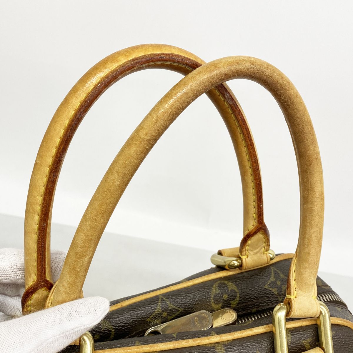 Louis Vuitton Handbag Monogram Manhattan PM Brown — view 8