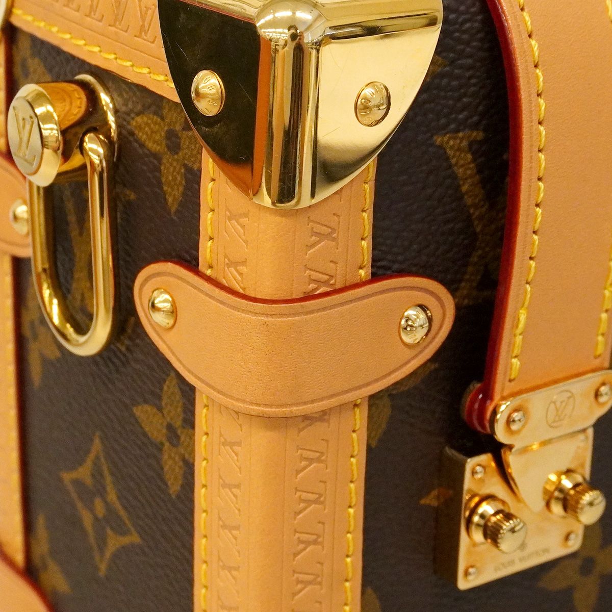 Louis Vuitton Handbag Monogram Trunk MM Brown 2-Way Back — view 7