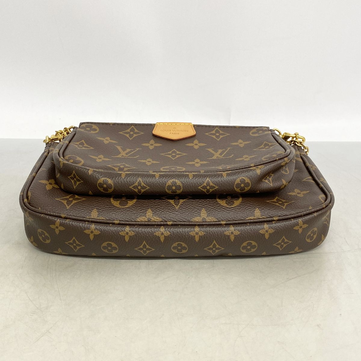 Louis Vuitton Shoulder Bag Monogram Myrtle Pochette Soir Brown — view 3