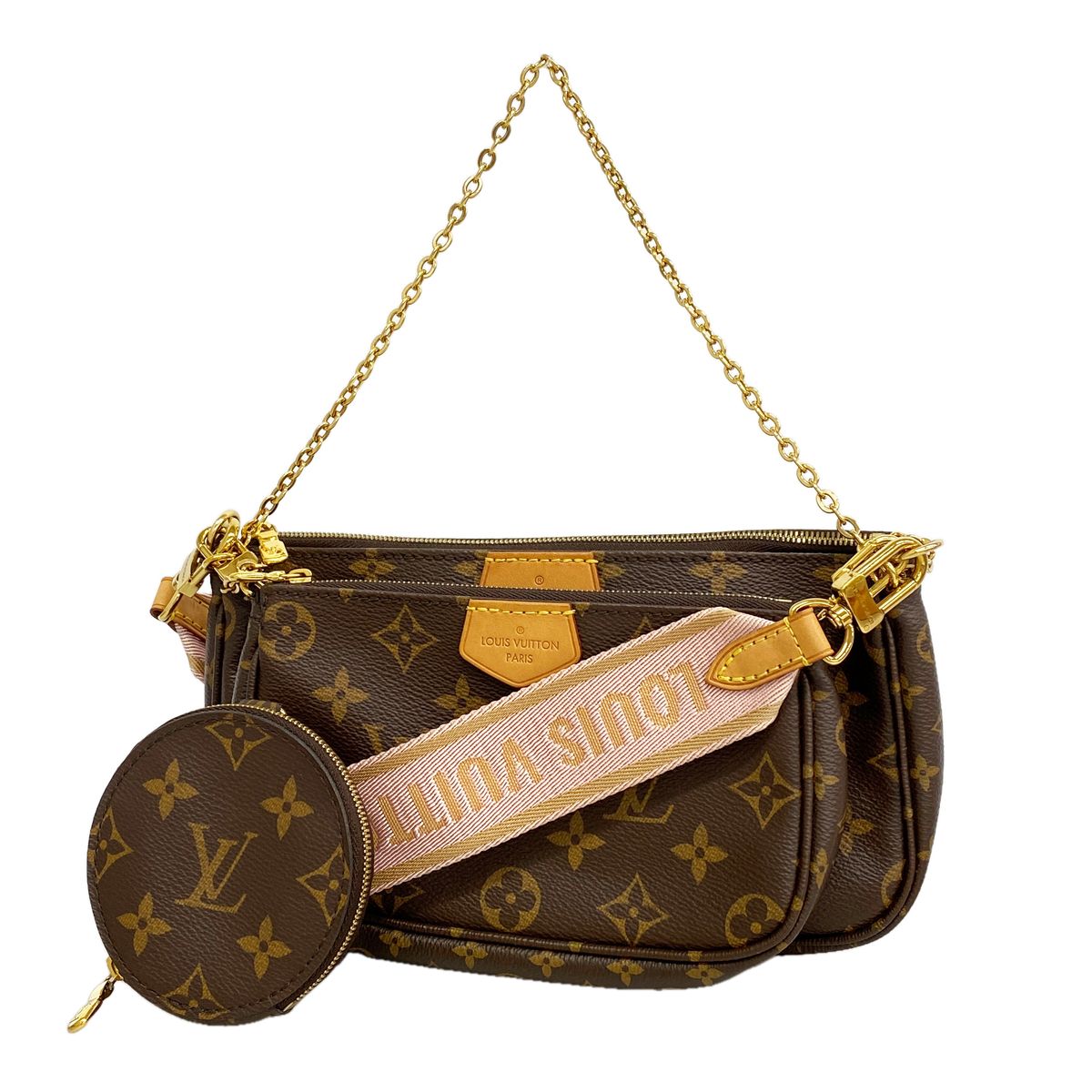 Louis Vuitton Shoulder Bag Monogram Myrtle Pochette Soir Brown