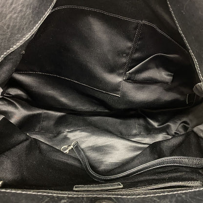 Chanel Chain Tote Bag 2.55 Quilted Lambskin Black Silver — view 4