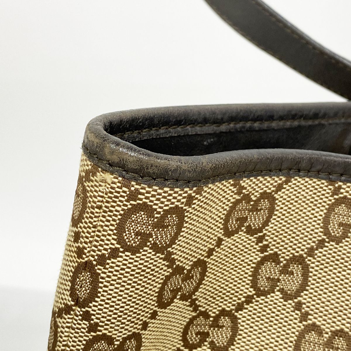 Gucci Tote Bag GG Canvas 002 Brown Gold — view 8