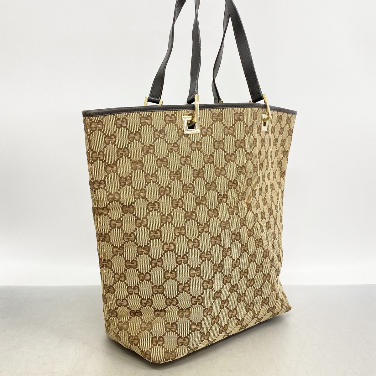 Gucci Tote Bag GG Canvas 002 Brown Gold — view 2