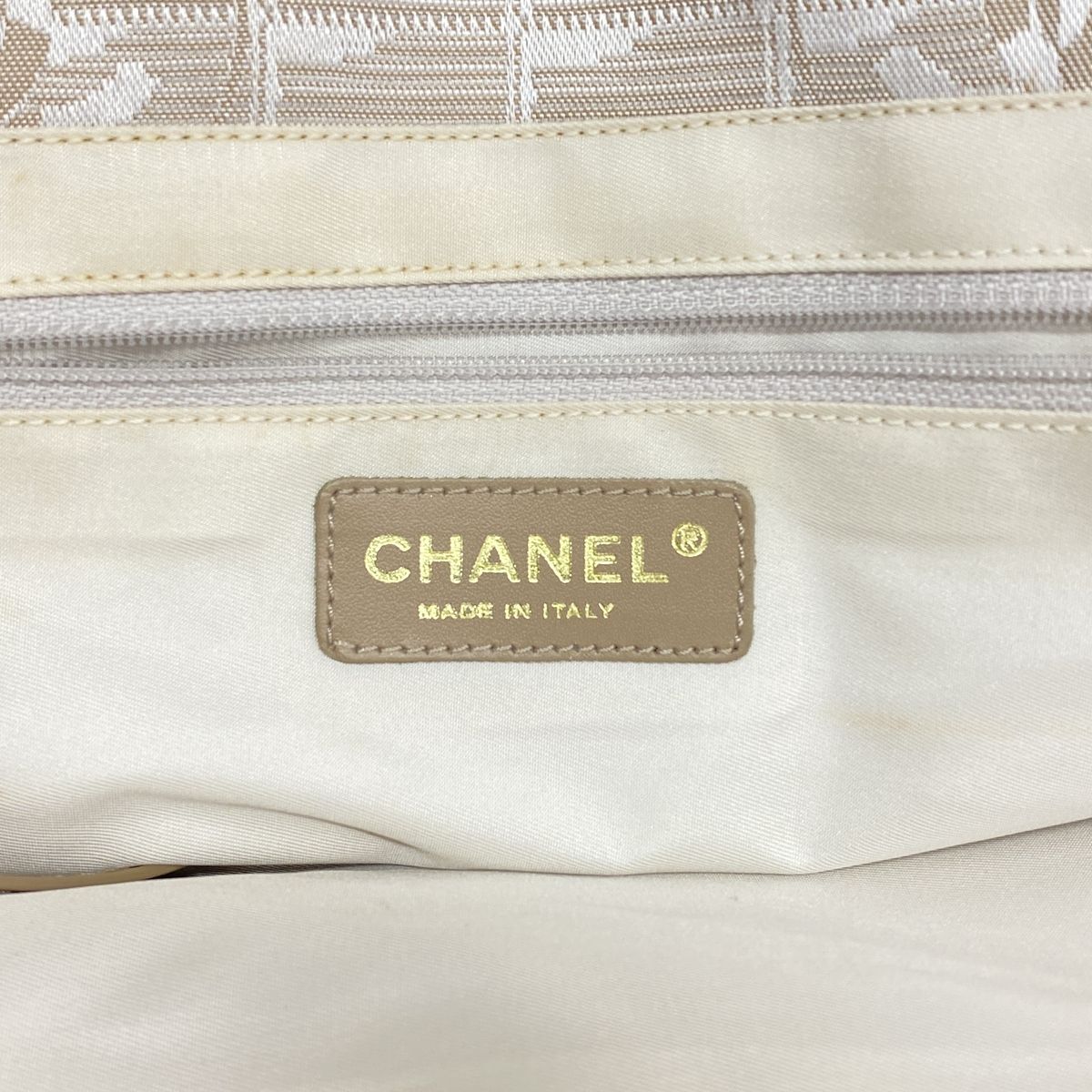Chanel Tote Bag New Travel Nylon Beige Gold — view 5