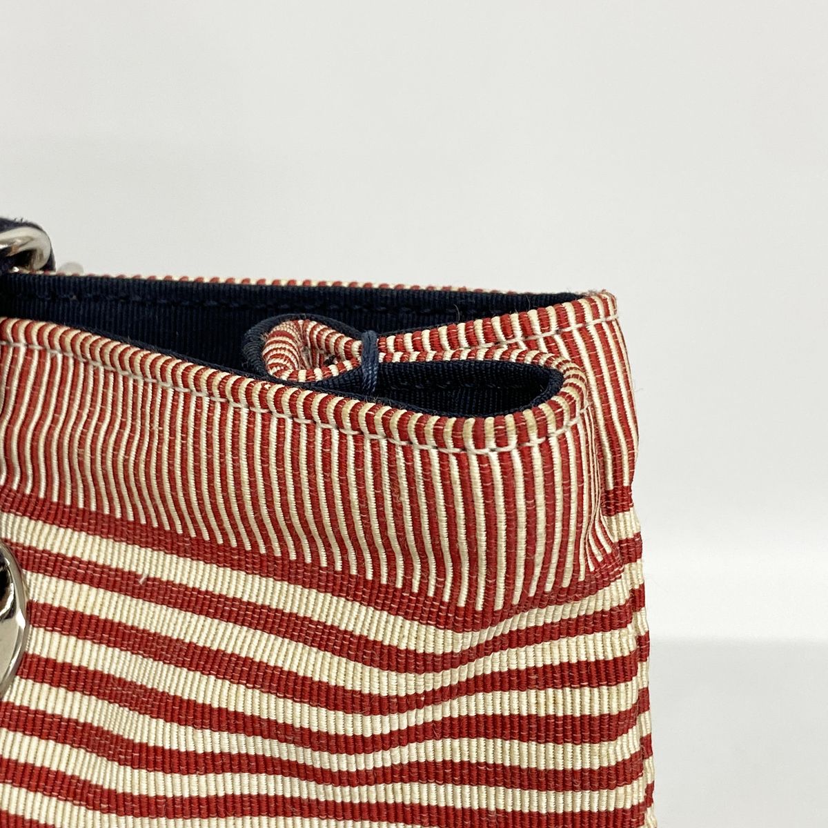 Chanel Chain Tote Bag Cruise Line Canvas Navy Silver — view 7