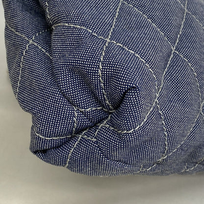 Chanel Chain Tote Bag Cruise Line Canvas Navy Silver — view 6