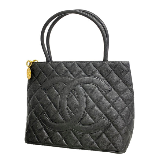 Chanel Tote Bag Reissue Caviar Leather Black Gold