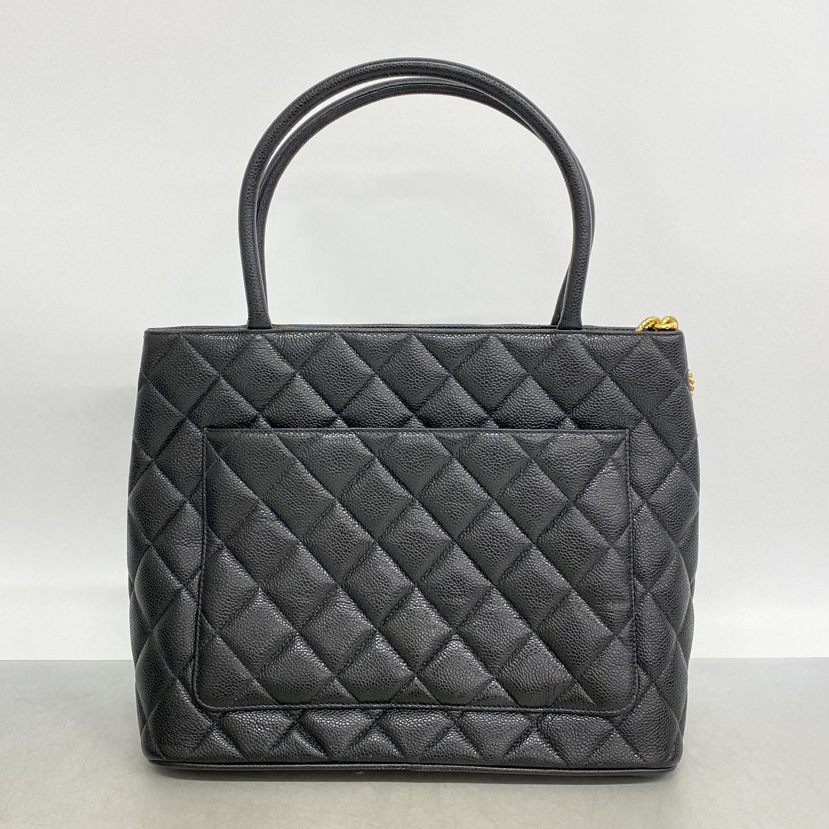 Chanel Tote Bag Reissue Caviar Leather Black Gold — view 8