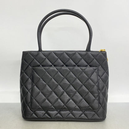 Chanel Tote Bag Reissue Caviar Leather Black Gold — view 8