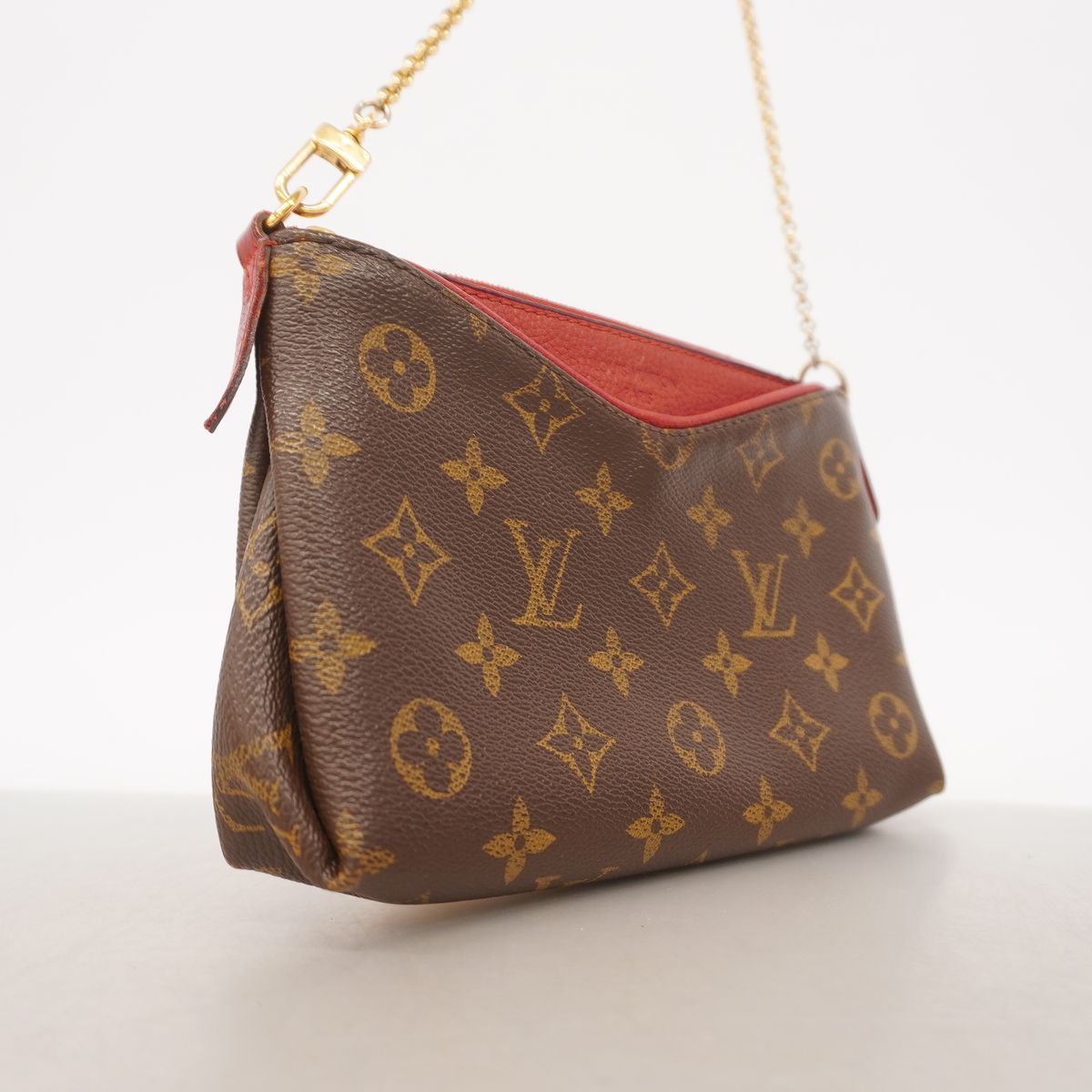Louis Vuitton Handbag Monogram Pallas Clutch Brown 2-Way Back — view 2