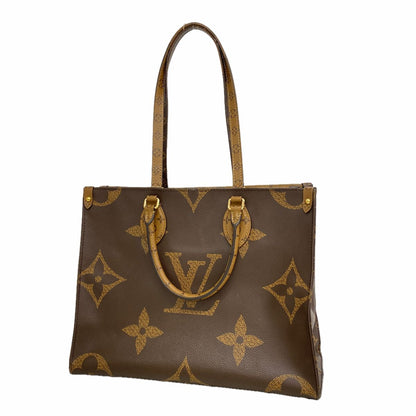 Louis Vuitton Tote Bag Monogram Giant Reverse On The Go MM Brown 2-Way