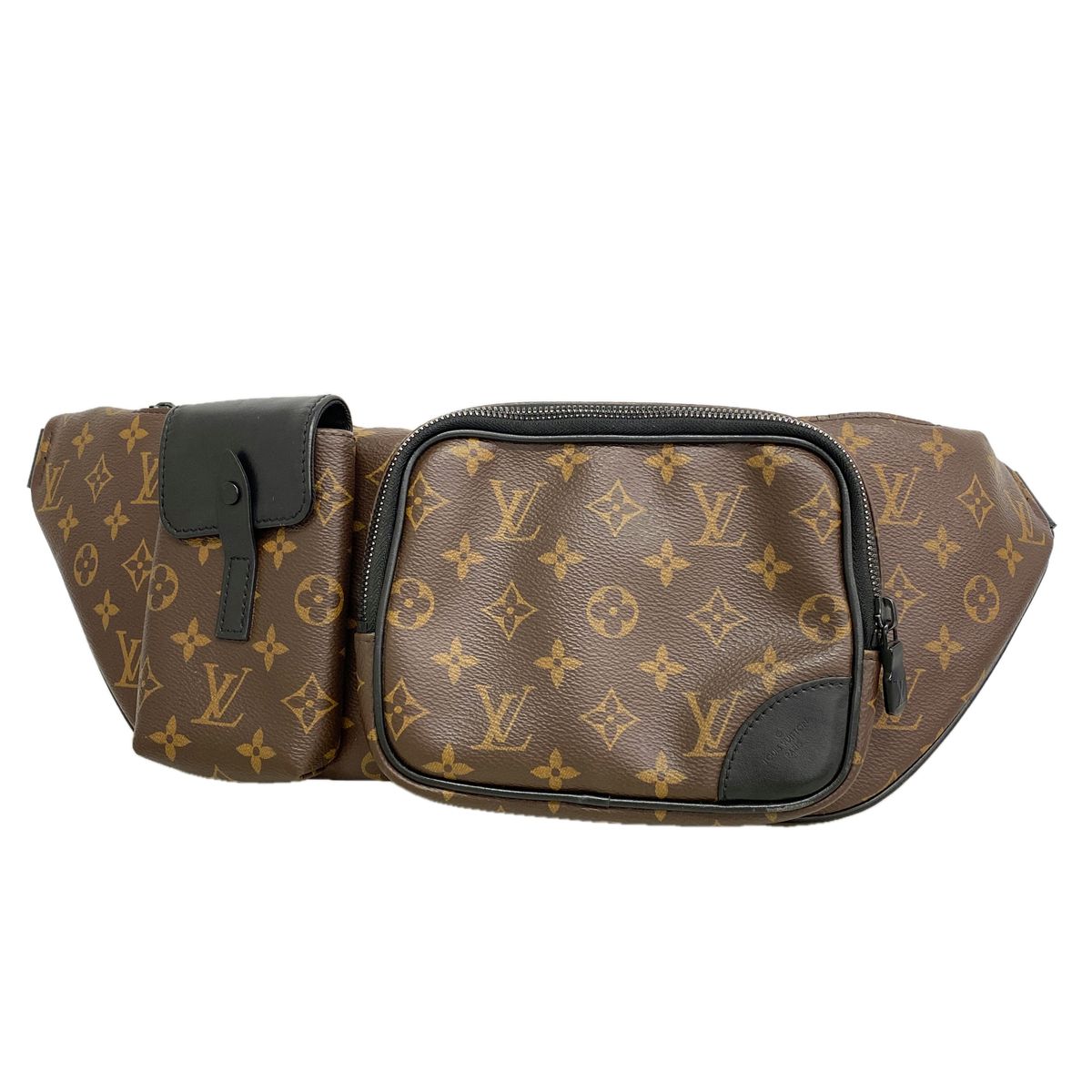 Louis Vuitton Waist Bag Monogram Macassar Christopher Brown Black
