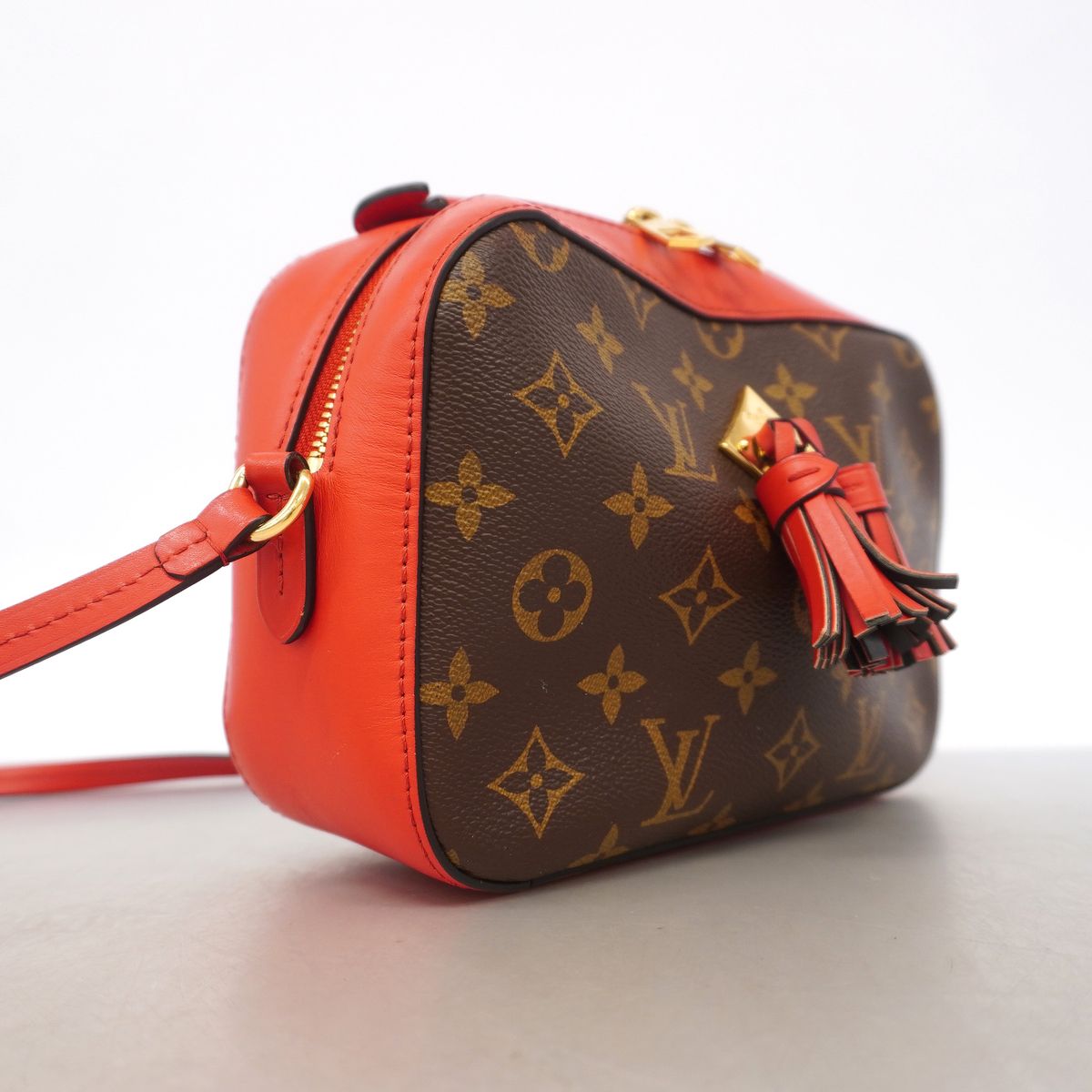 Louis Vuitton Shoulder Bag Monogram Saintonge Brown Coquelicot — view 2