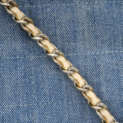 Chanel Shoulder Bag Choco Bar Denim Blue Silver — view 7