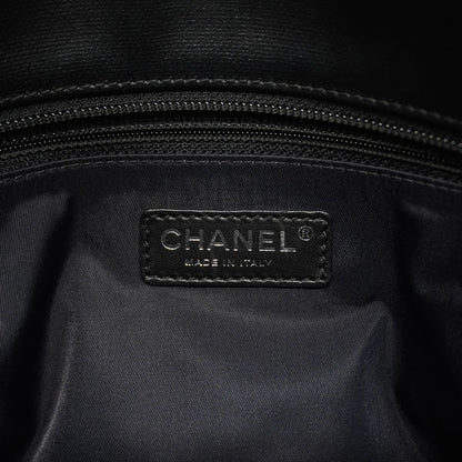 Chanel Tote Bag Paris Biarritz Canvas Black Silver — view 5