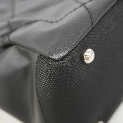 Chanel Tote Bag Paris Biarritz Canvas Black Silver — view 6