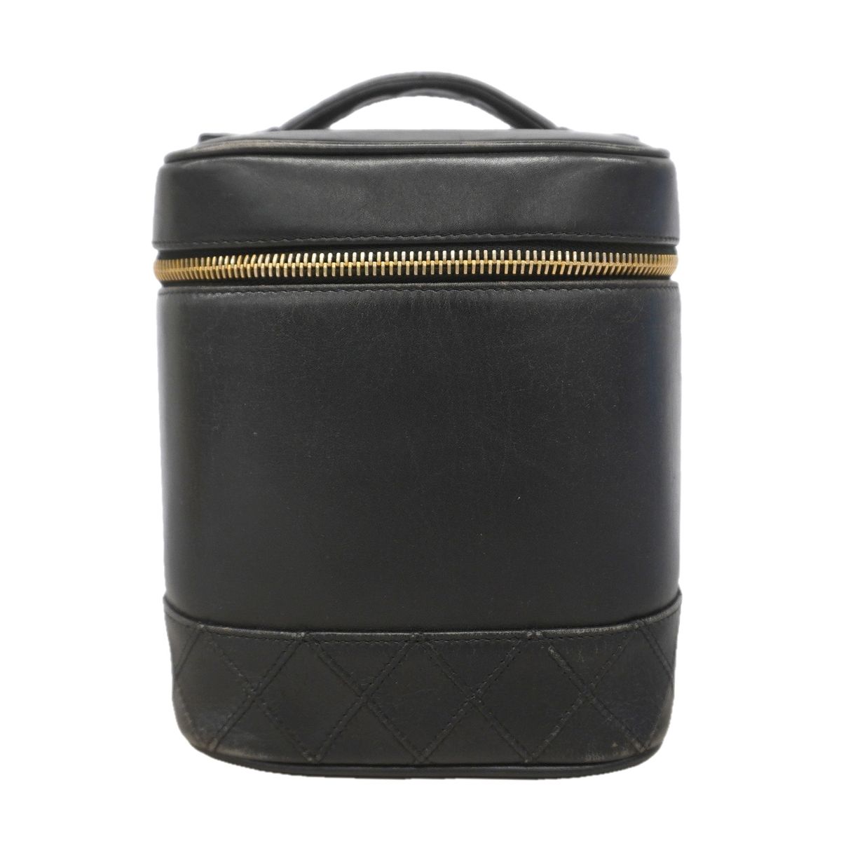 Chanel Vanity Bag Bicolor Lambskin Black Gold