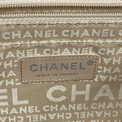 Chanel Shoulder Bag Wild Stitch Lambskin Beige Silver — view 5
