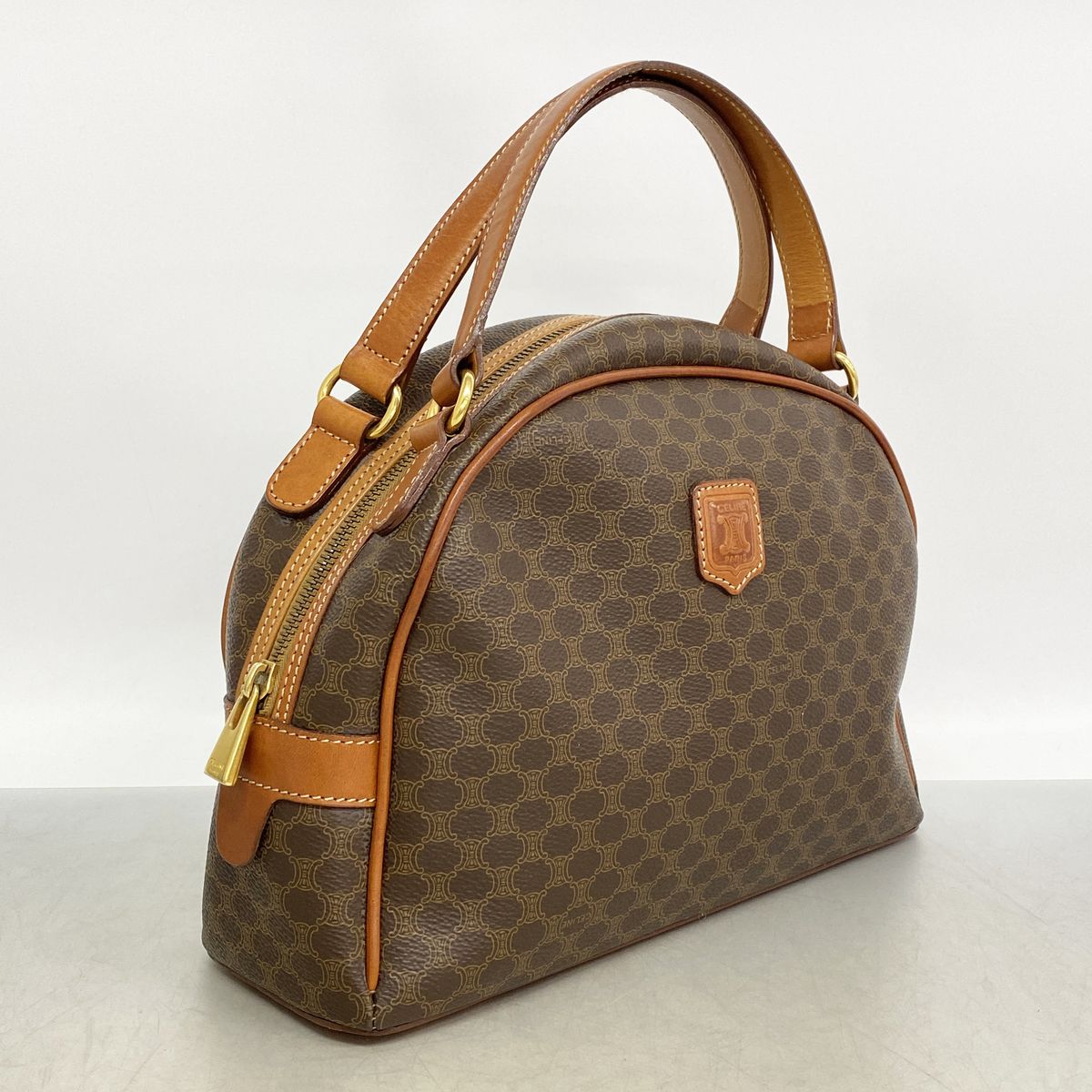 Celine Handbag Macadam Brown Gold — view 2