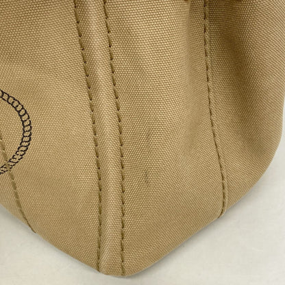 Prada Tote Bag Canapa Canvas Brown Gold — view 7