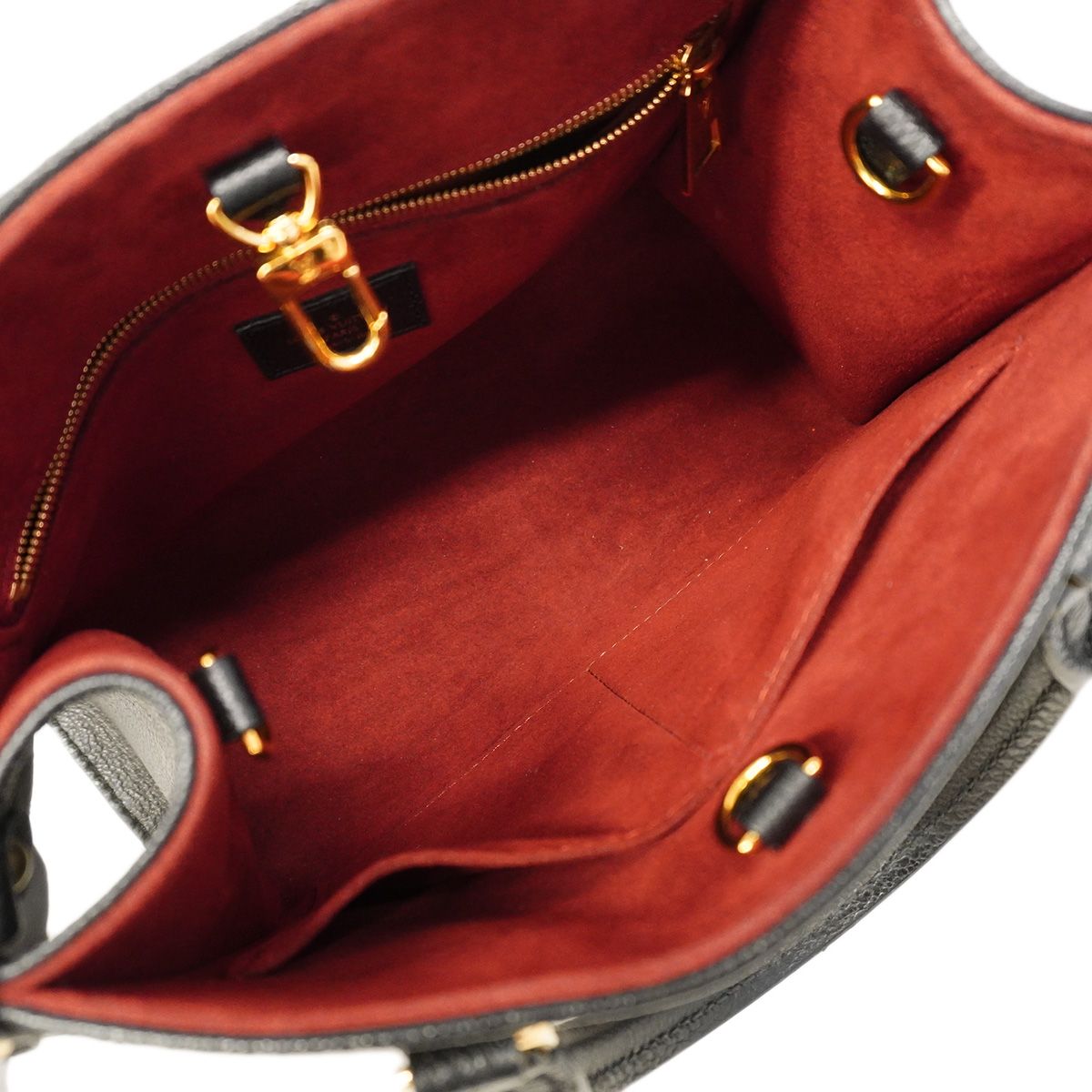 Louis Vuitton Handbag Monogram Empreinte Bicolor On The Go PM Black Beige 2-Way — view 4