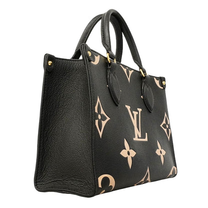 Louis Vuitton Handbag Monogram Empreinte Bicolor On The Go PM Black Beige 2-Way — view 2