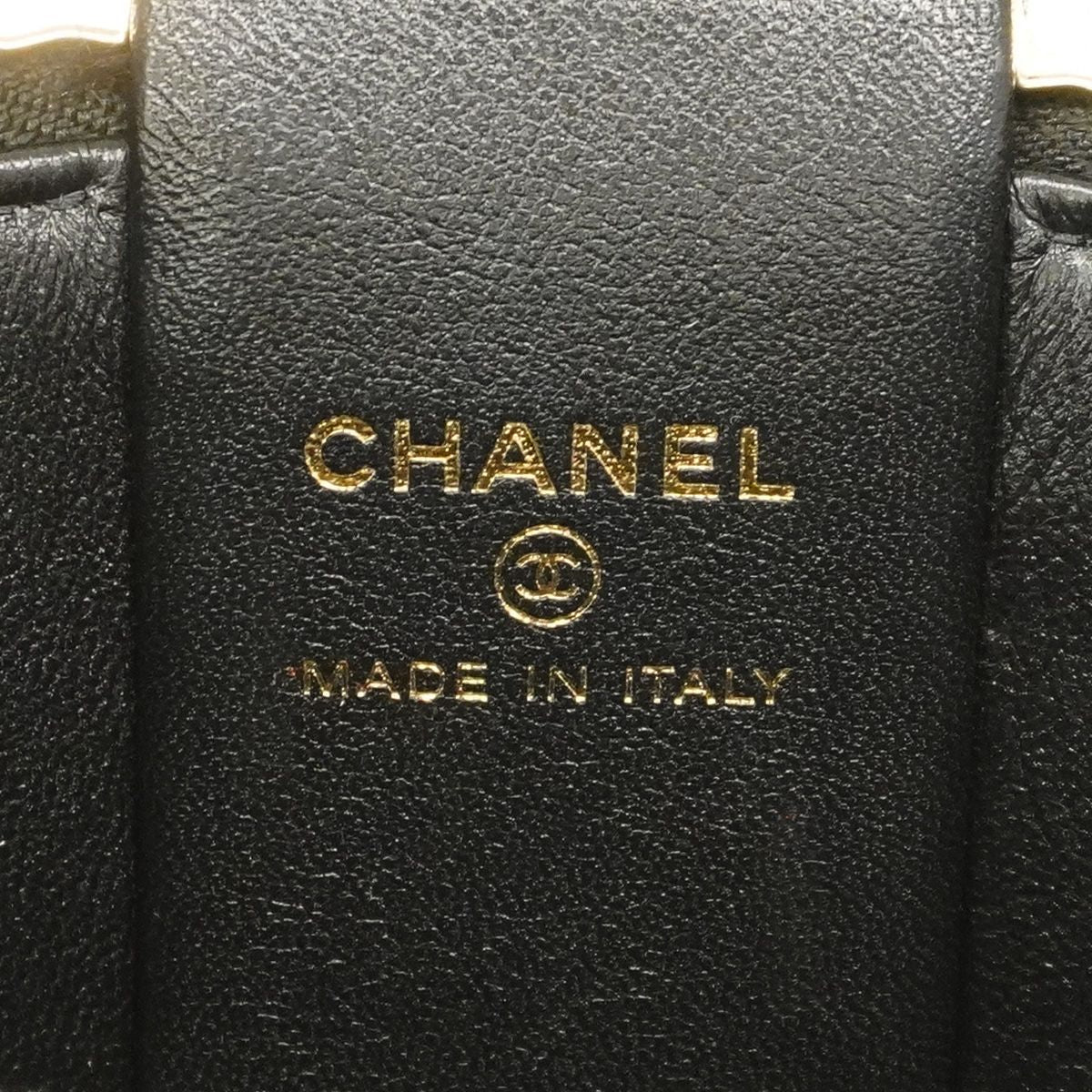 Chanel Vanity Bag Quilted Lambskin Black Gold 2-Way Bag — view 5