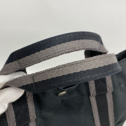 Hermes Tote Bag Fourre Tout MM Canvas Black Silver — view 8