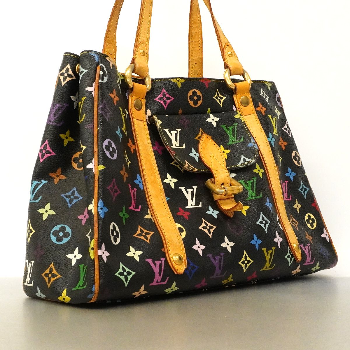 Louis Vuitton Tote Bag Monogram Multicolor Aurelia MM Noir — view 2