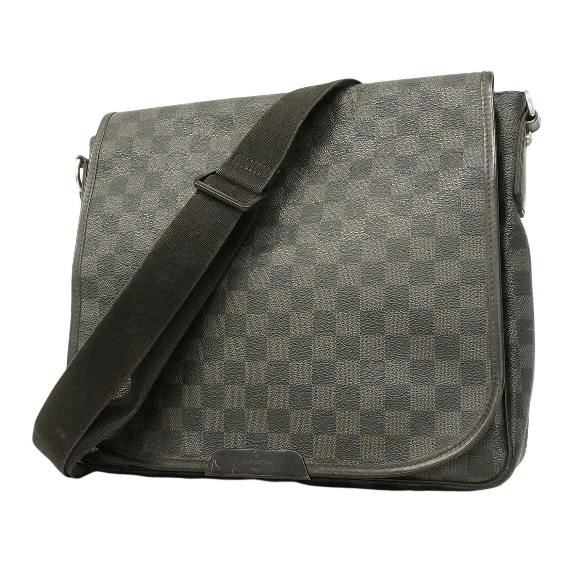 Louis Vuitton Shoulder Bag Damier Graphite Daniel MM Black Gray