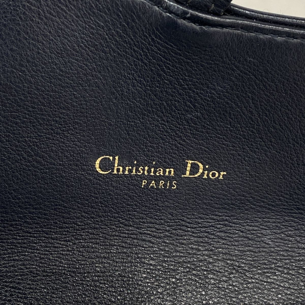 Dior Wallet on Chain Oblique Saddle Canvas Navy Gold Shoulder Bag — view 5