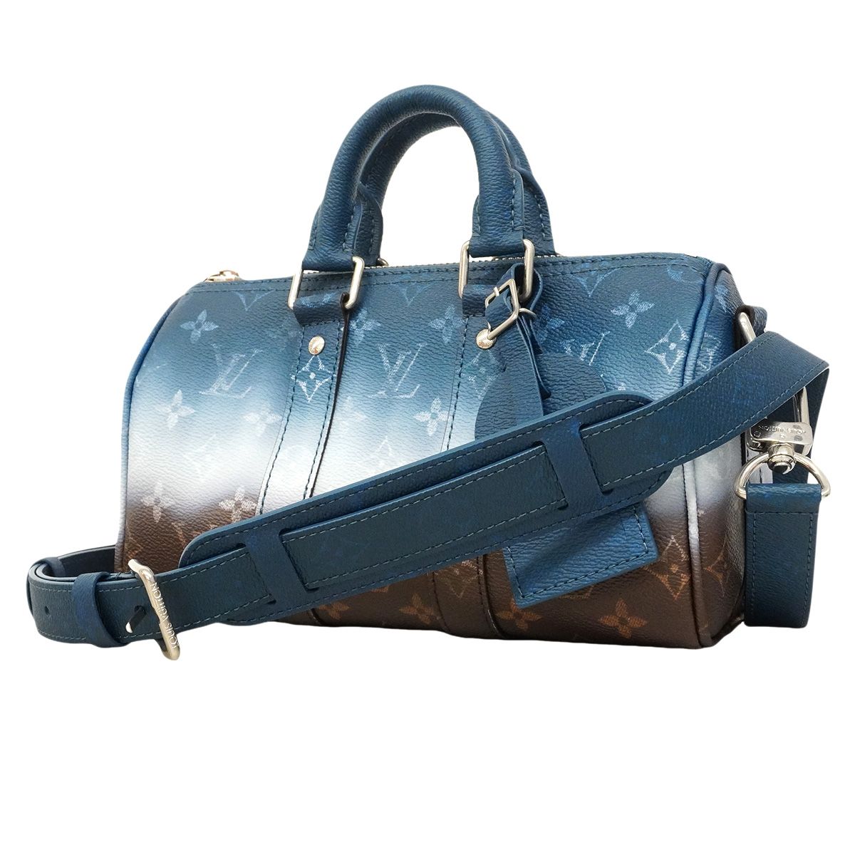Louis Vuitton Handbag Monogram Pigment Keepall Bandouliere 25 Blue 2-Way Bag