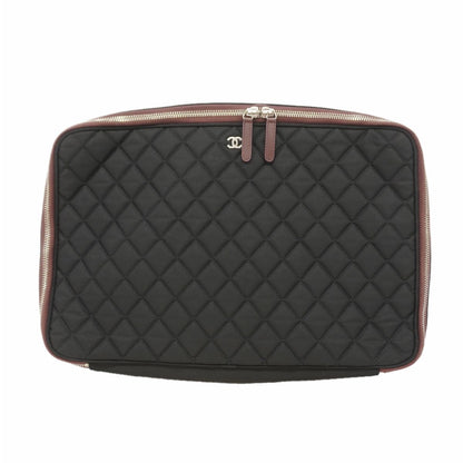 Chanel PC Bag Quilted Nylon Black Silver