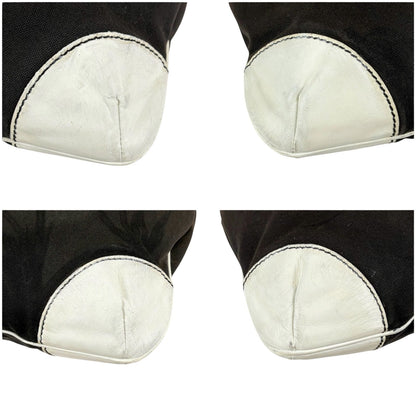 Chanel Big Coco Chain Shoulder Bag Black White Jumbo CC Logo Palm Tree — view 6