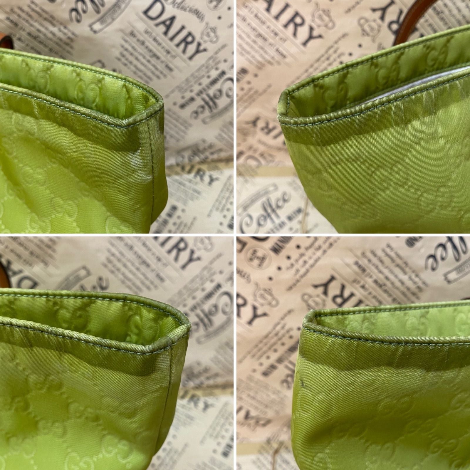 Gucci Tote Bag GG Pattern Nylon Green — view 7