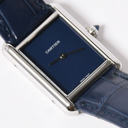 Cartier Tank Must LM Watch SS Quartz Leather Blue Dial — view 7