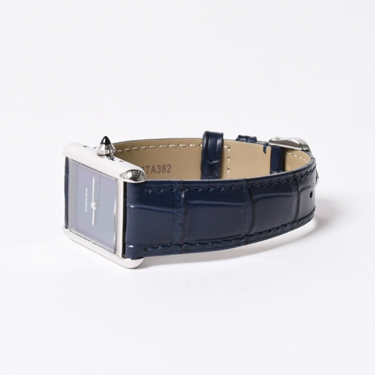 Cartier Tank Must LM Watch SS Quartz Leather Blue Dial — view 4