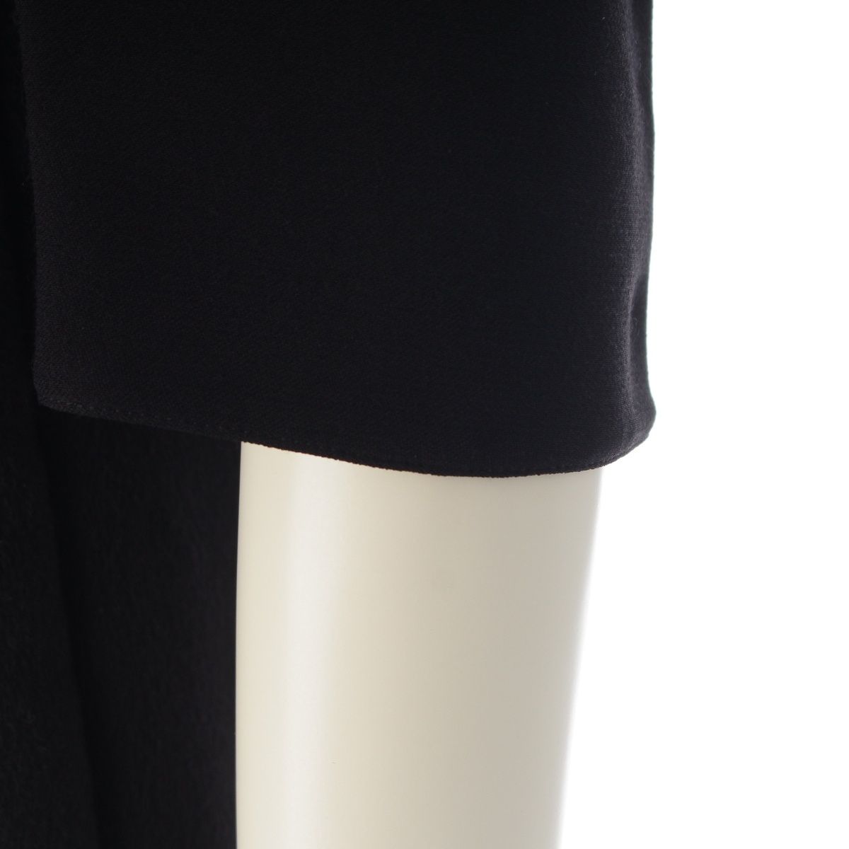 Prada Viscose Virgin Wool Angora Crew Neck 7 Sleeve Dress Black 36 — view 6