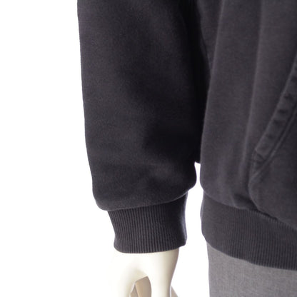 Celine Cotton Blason Logo Print Pullover Hoodie Sweatshirt Navy — view 6