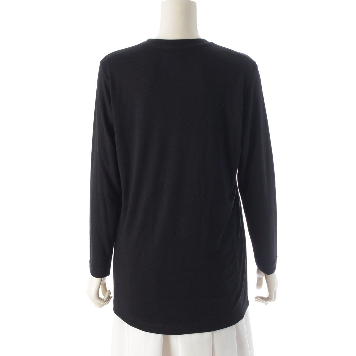 Fendi Logo Long Sleeve Top Black 40 — view 4