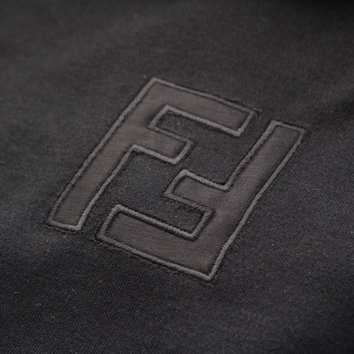Fendi Logo Long Sleeve Top Black 40 — view 8