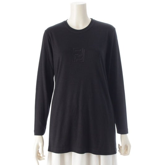 Fendi Logo Long Sleeve Top Black 40