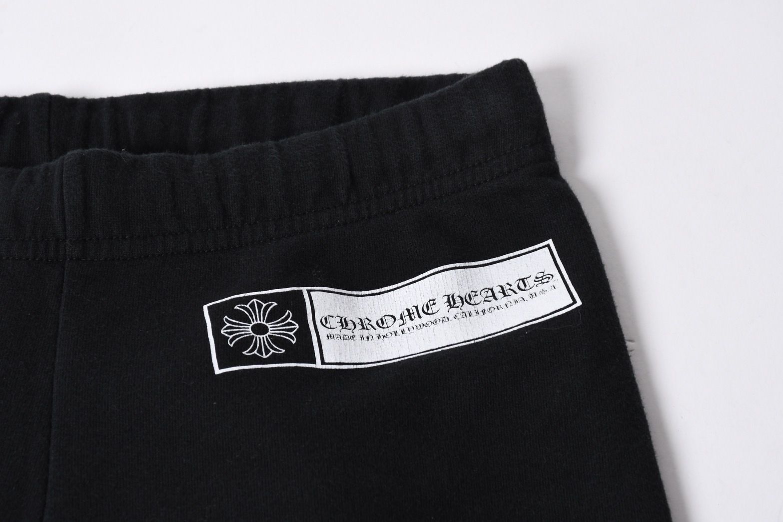 Chrome Hearts CH Plus Logo Print Sweatpants Black White S Jogger Pants — view 5