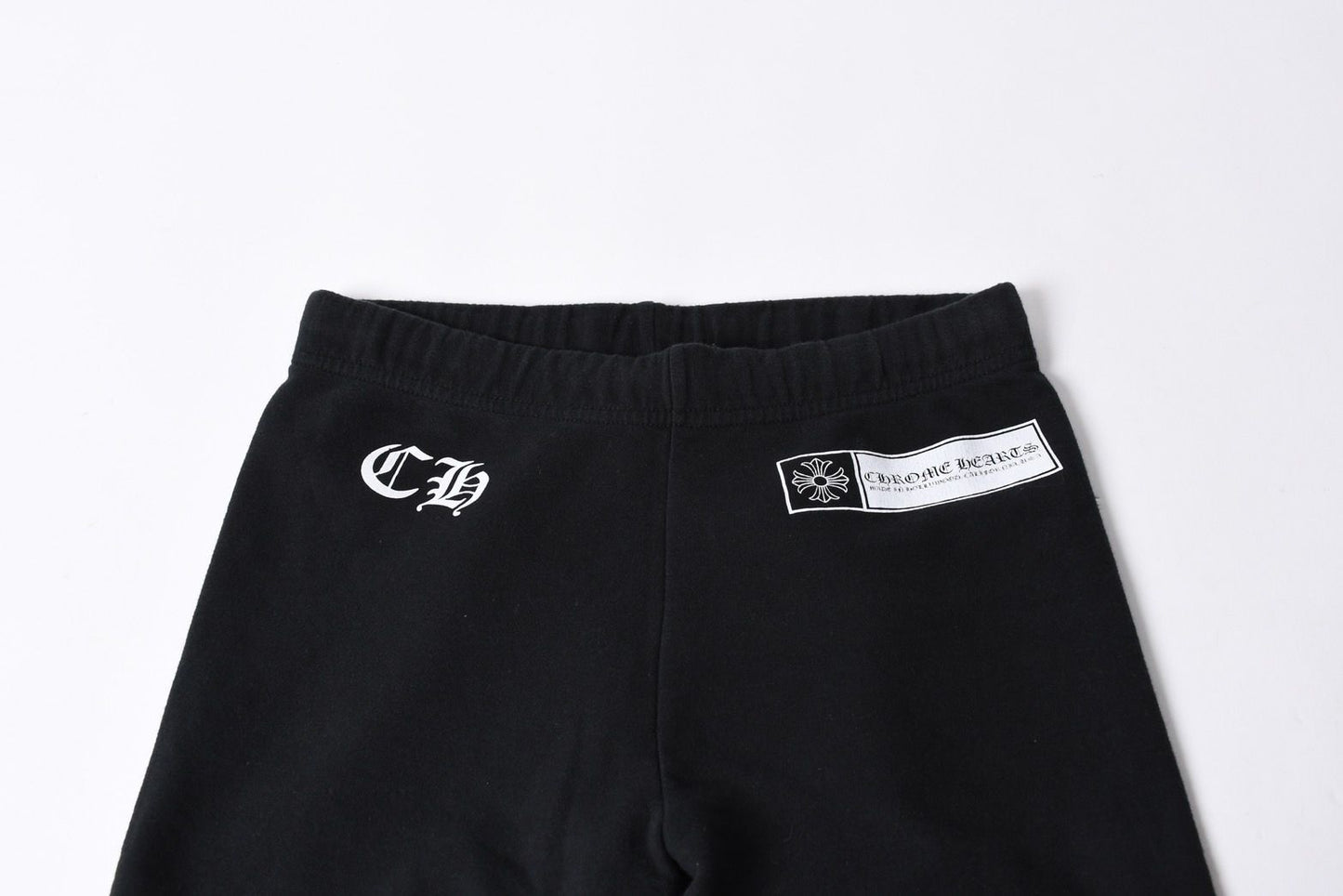 Chrome Hearts CH Plus Logo Print Sweatpants Black White S Jogger Pants — view 3
